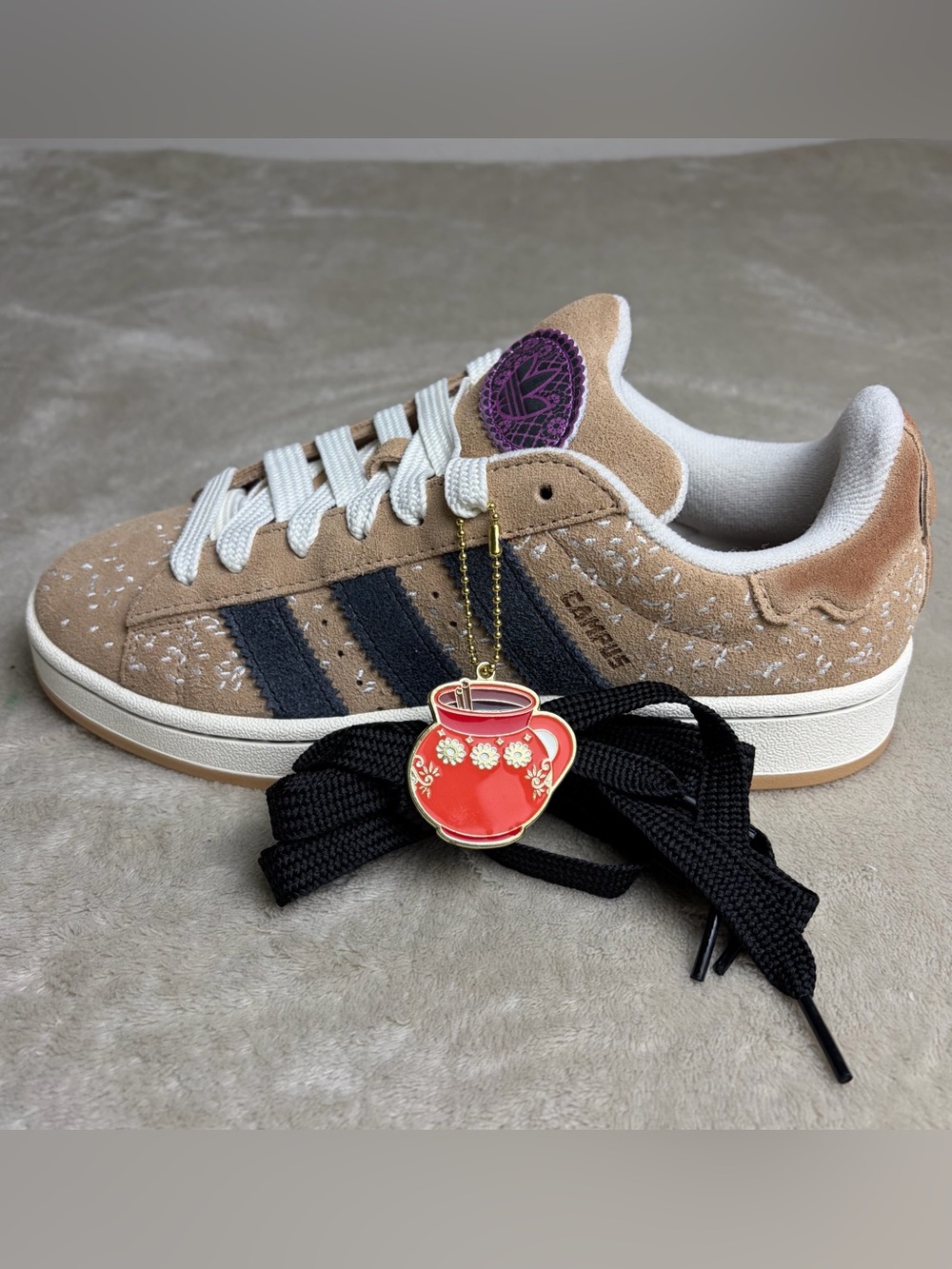 Adidas Campus 00s Pan De Muerto Tan Shoes JQ2105 Womens 7 Jarritos Charm Laces